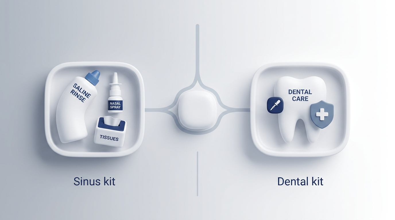 Care paths: sinus care kit vs dental care kit