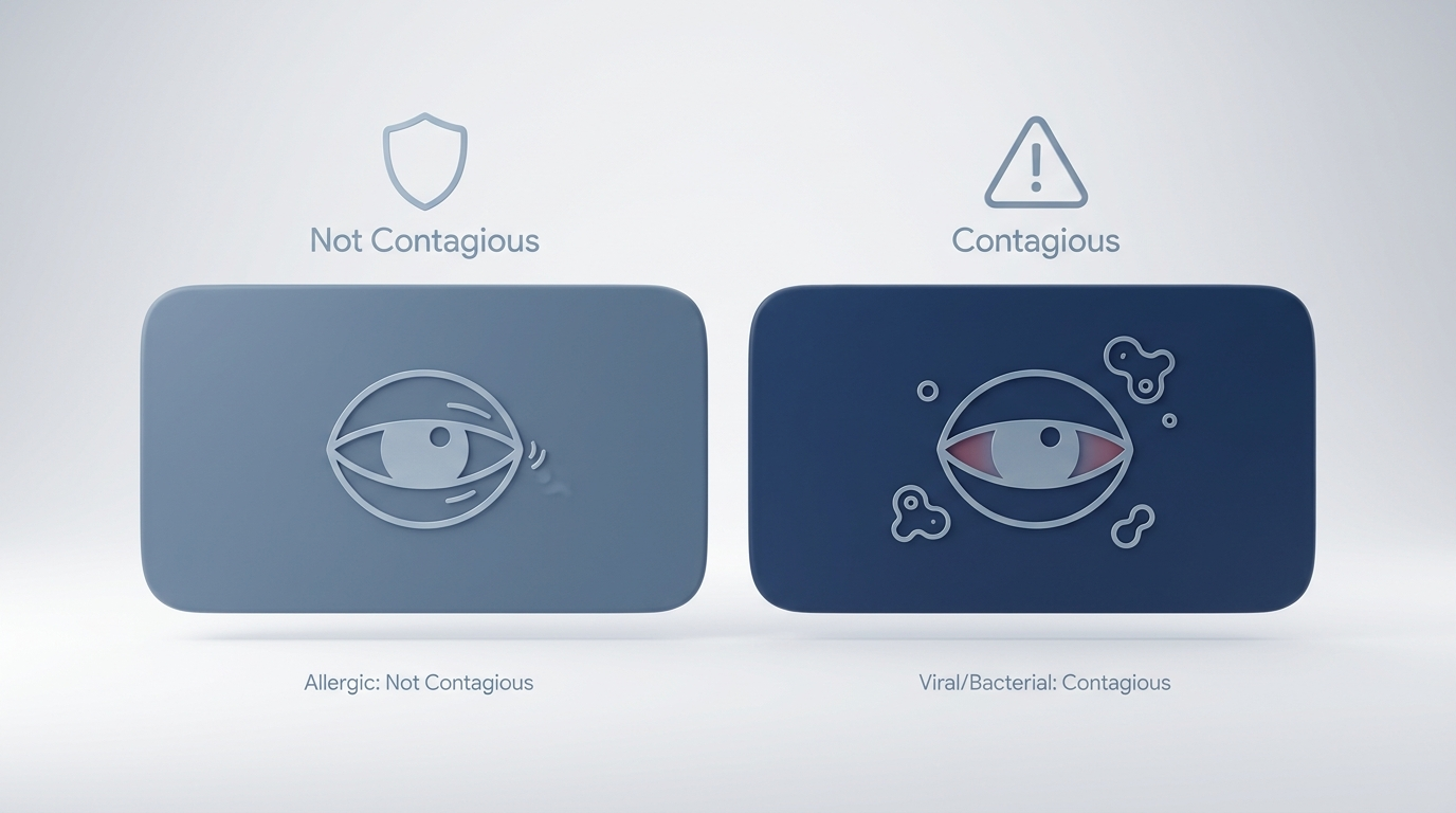 Two panels showing allergy with a shield icon and infection with a caution icon.