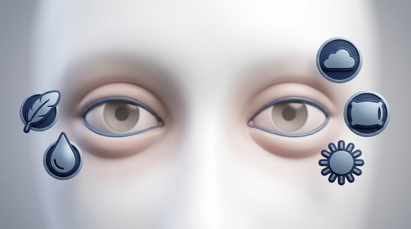 Common allergy eye symptoms affecting both eyes