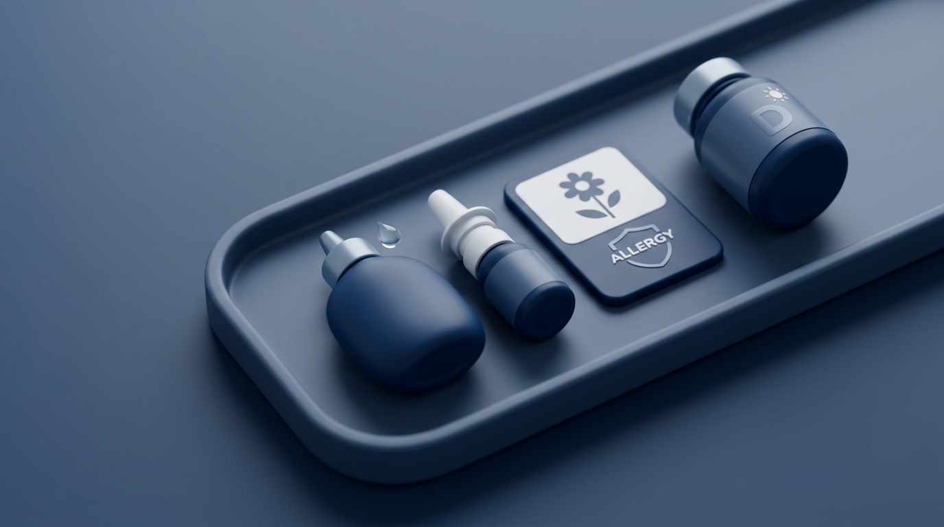 First-line sinus care toolkit with vitamin D as adjunct