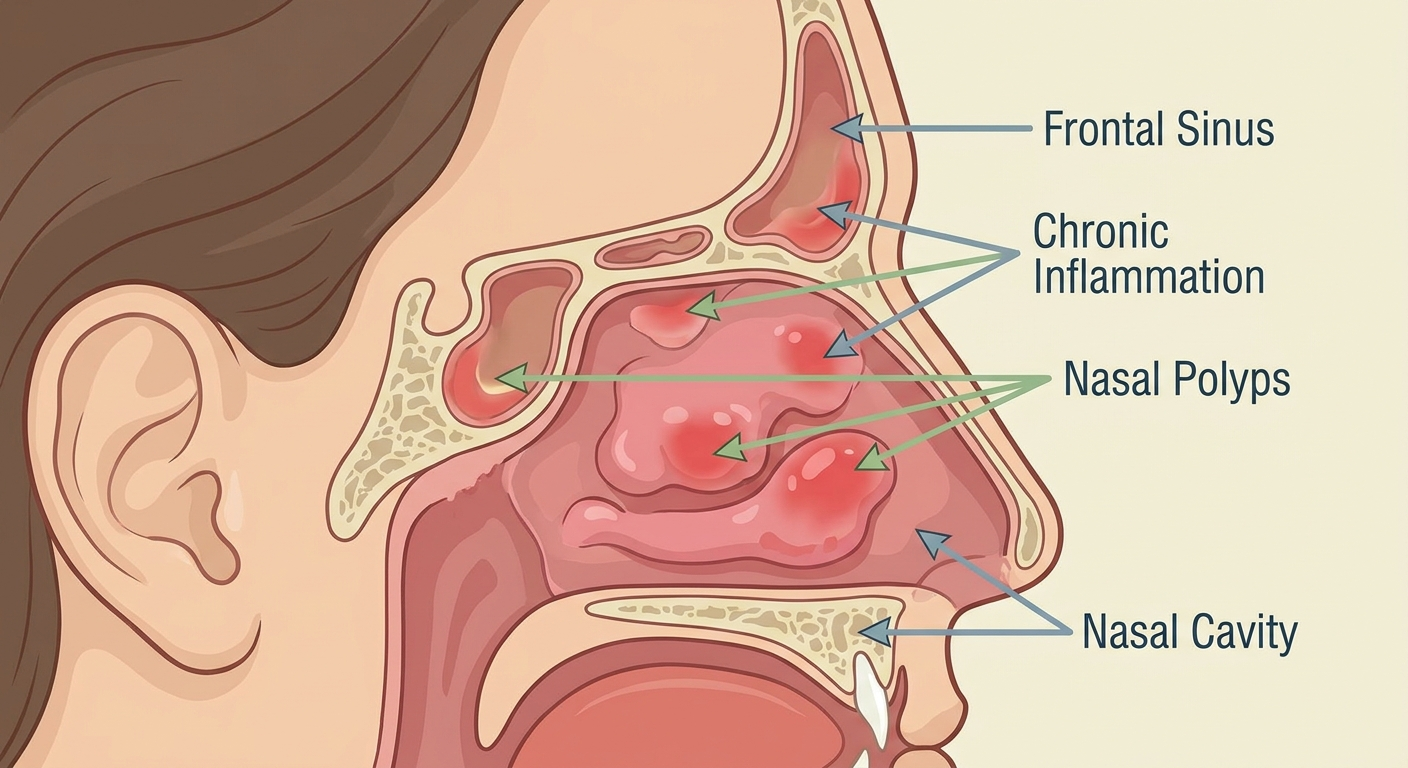 Chronic rhinosinusitis with nasal polyps (CRSwNP)
