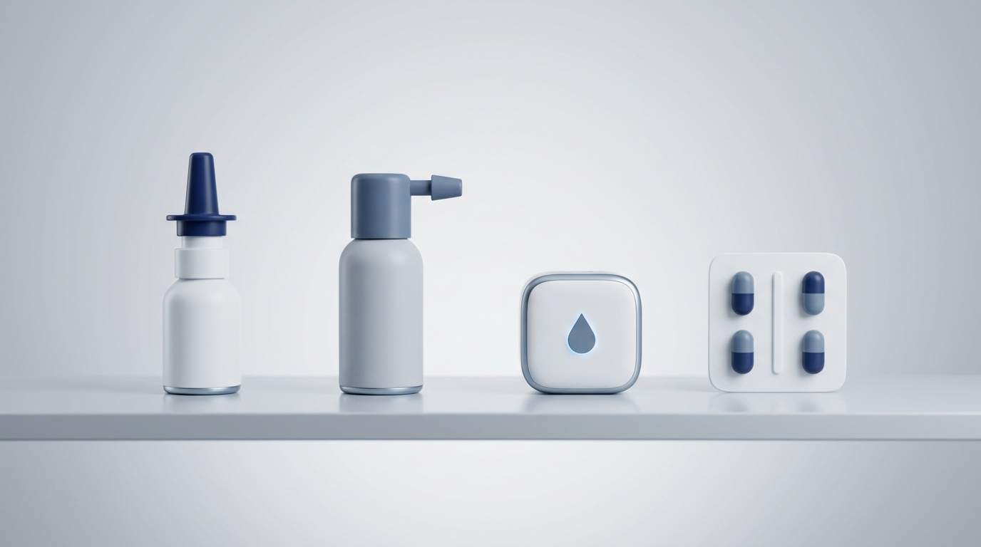 Non-surgical toolkit with nasal sprays, humidifier, and pills