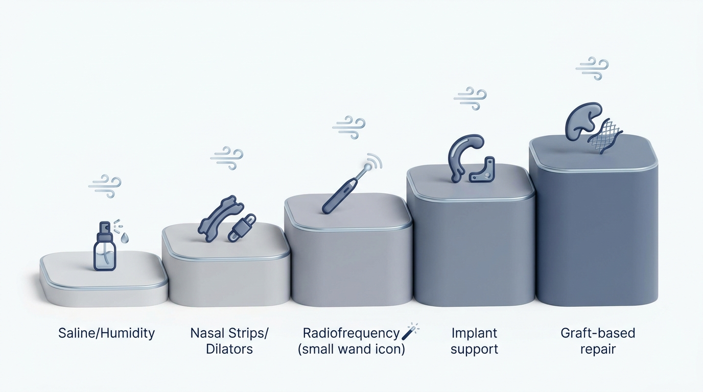 Treatment spectrum from conservative to definitive options