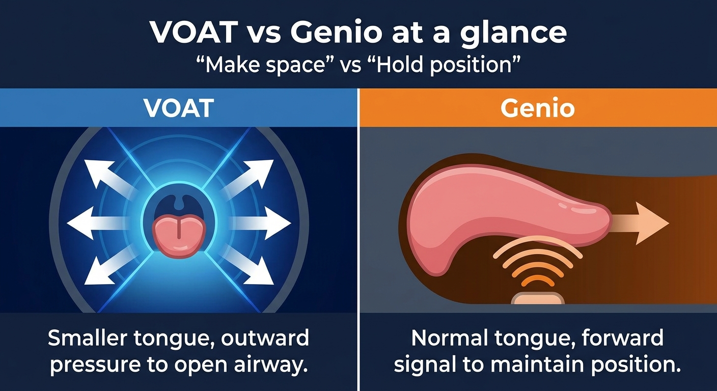 VOAT vs Genio at a glance illustration