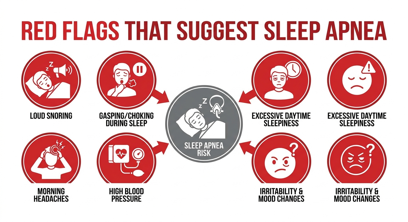 Red flags that suggest sleep apnea
