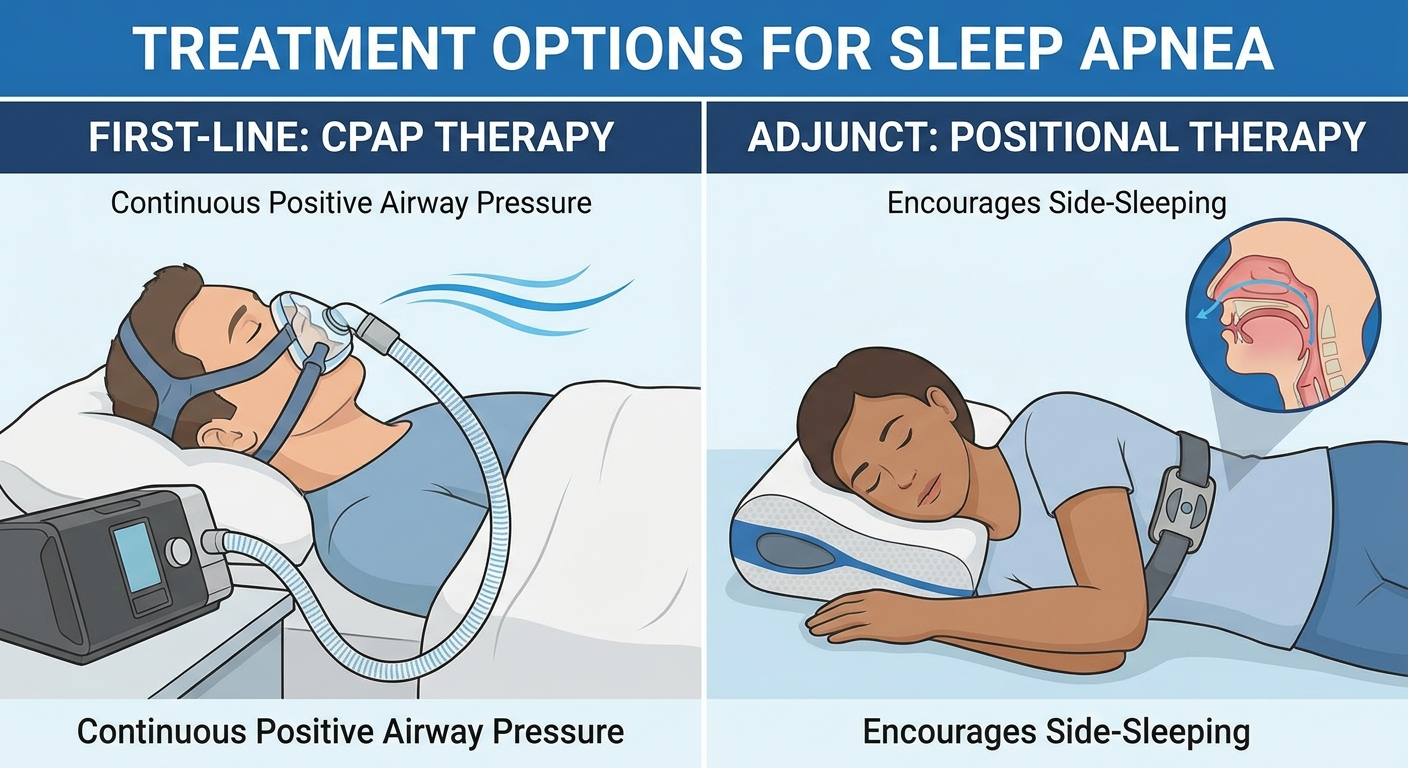 Treatment options: CPAP first-line and positional therapy