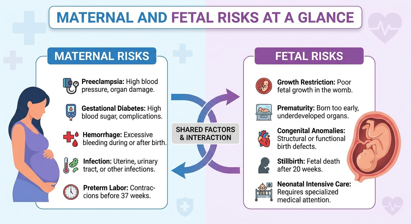 Maternal and fetal risks at a glance