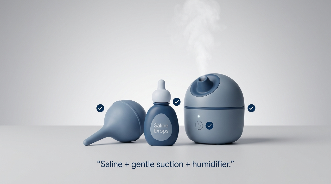 Gentle home congestion relief items for babies