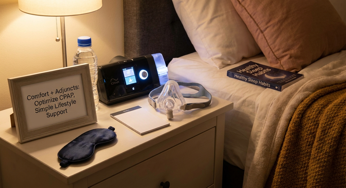 Comfort and adjuncts: optimize CPAP and simple supports