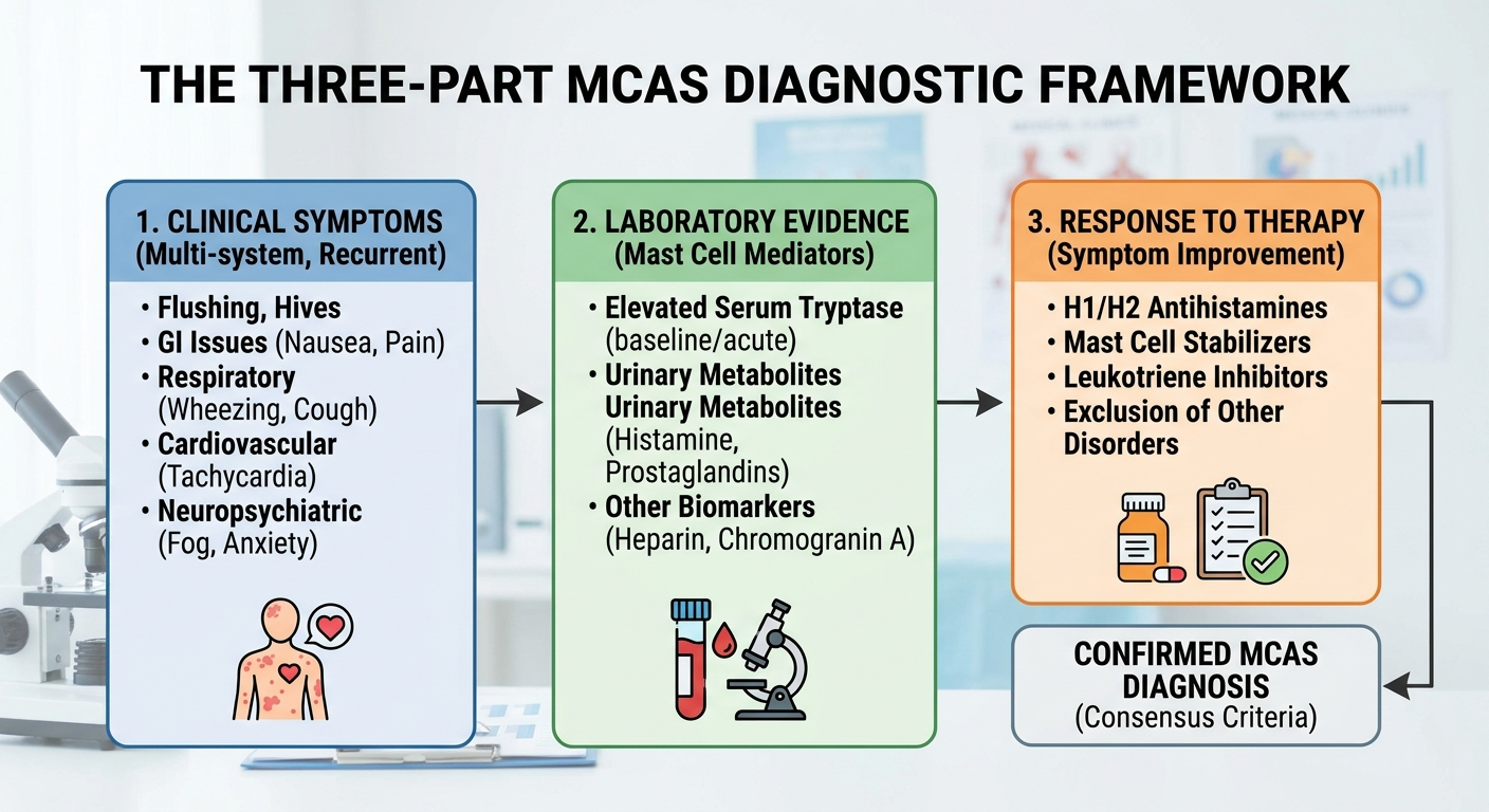 Three-part MCAS diagnostic framework