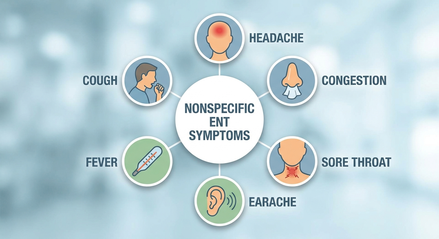 Common ENT symptoms are nonspecific