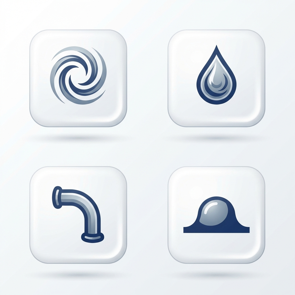 Icons for causes: inflammation, infection, anatomy, polyps or mass
