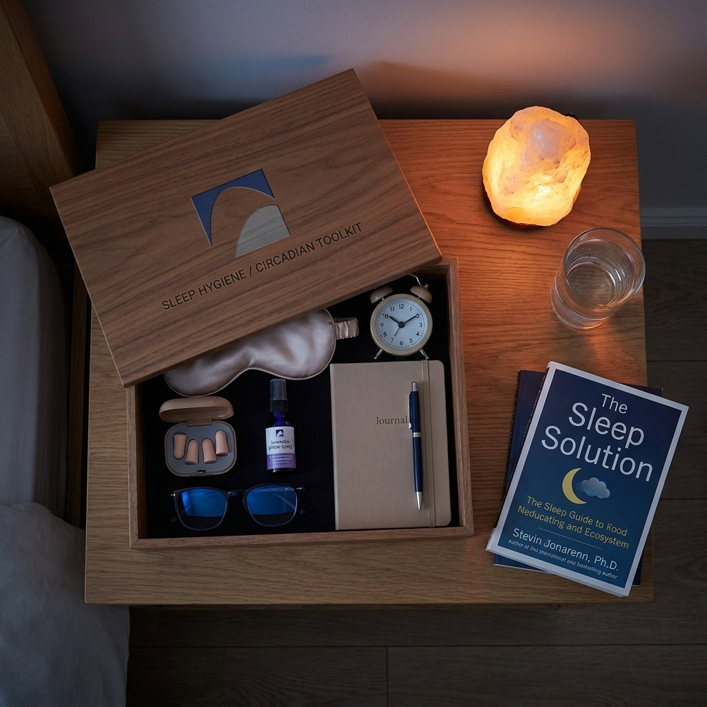 Nightstand sleep toolkit: practical sleep hygiene and circadian cues