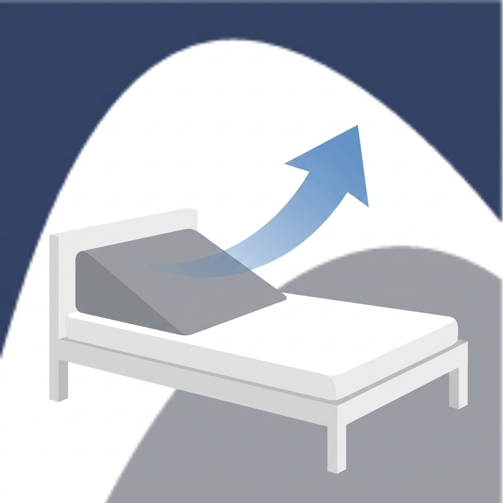 Head elevation with wedge pillow to reduce congestion
