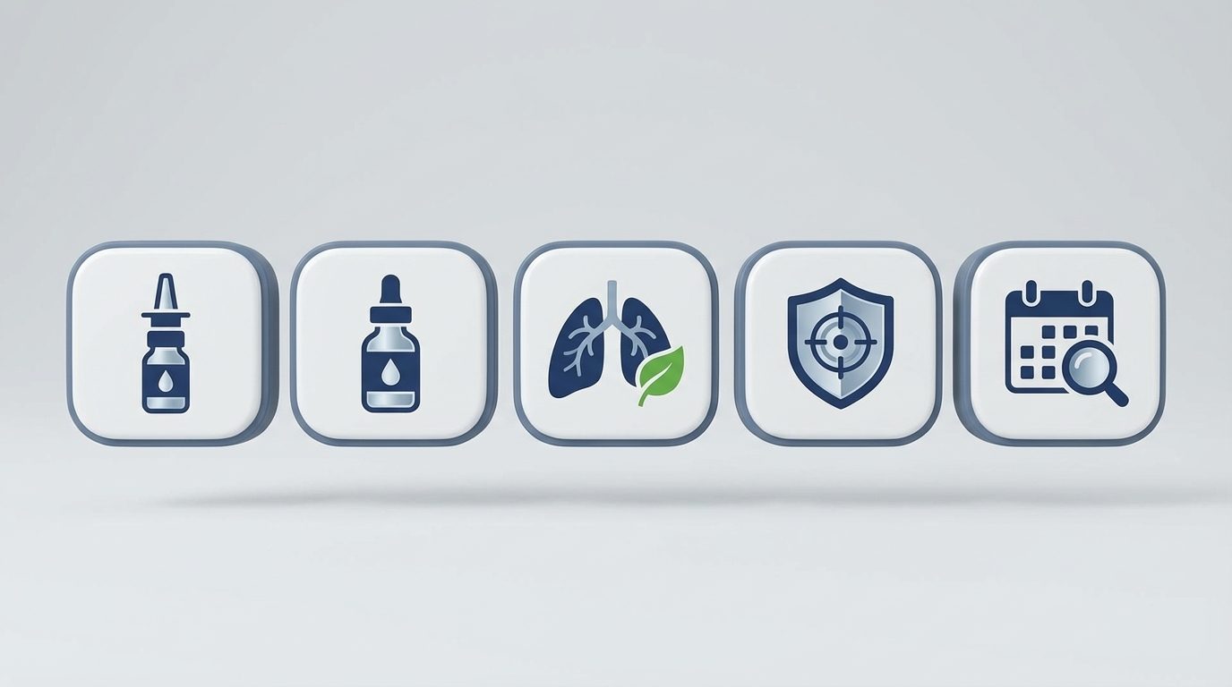 Five rounded 3D tiles with icons representing the 5 most effective prevention strategies