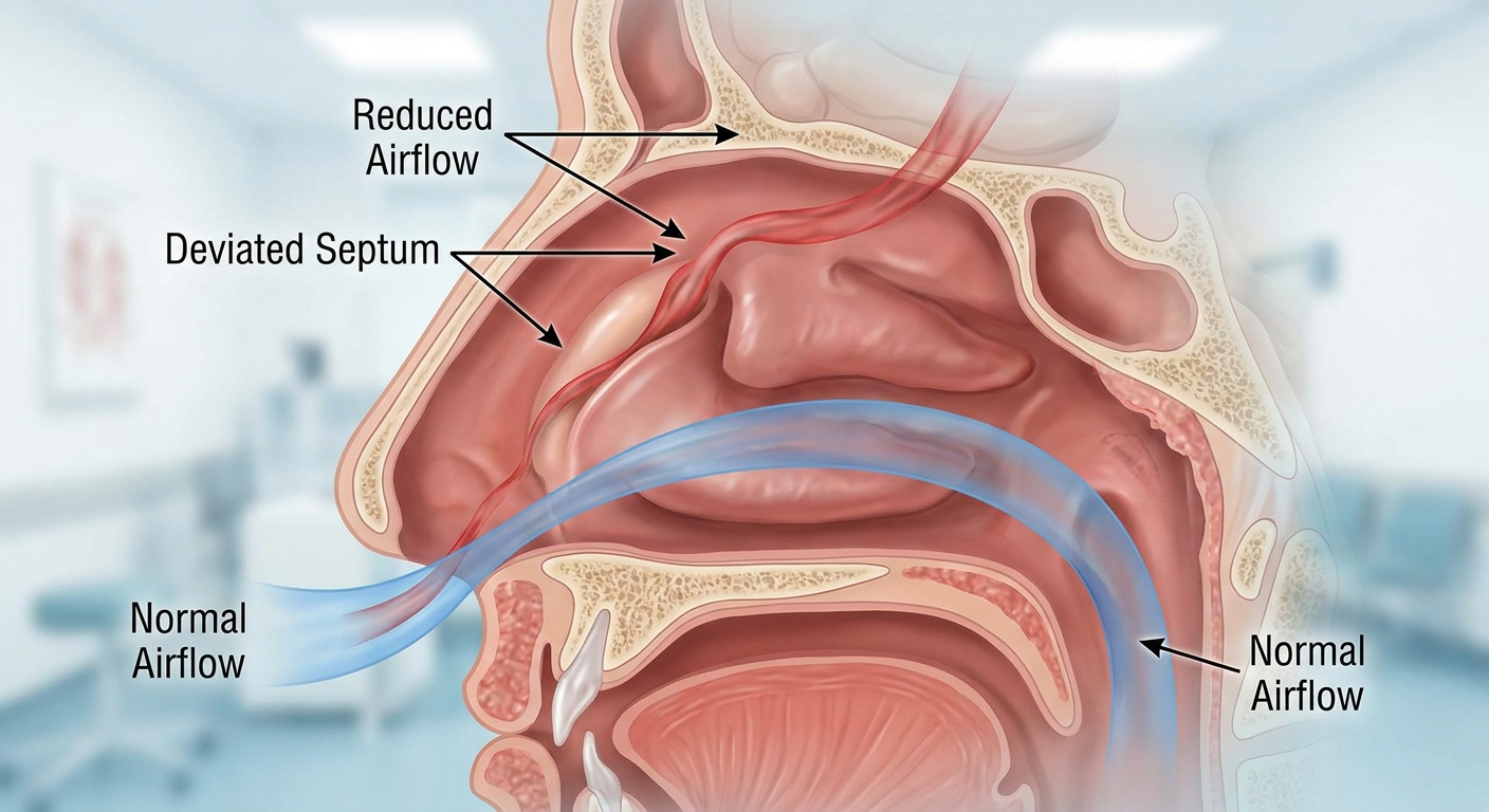 Deviated septum cutaway