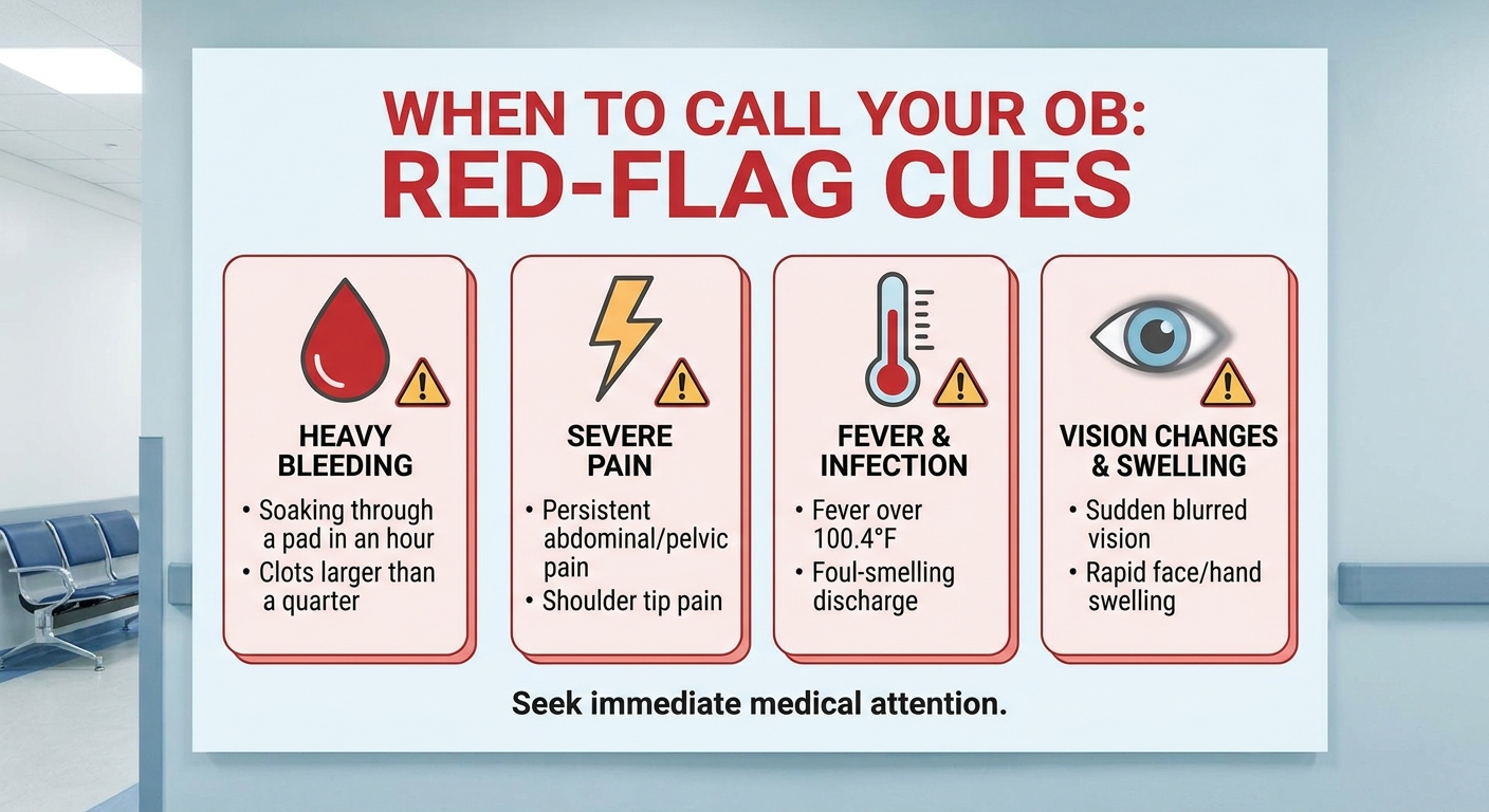 When to call your OB: red-flag cues