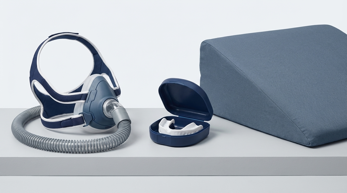 Non-surgical options: CPAP, oral appliance, side-sleeping wedge