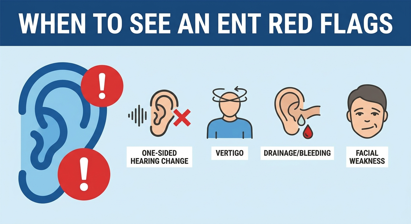 ENT evaluation red flags icons