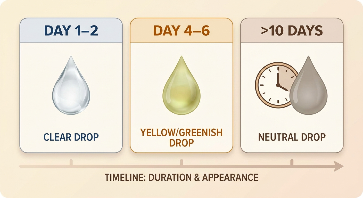 Duration timeline emphasizing days and improvement
