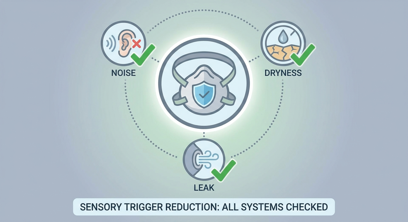 Reduce sensory triggers: noise, dryness, and leaks with fixes