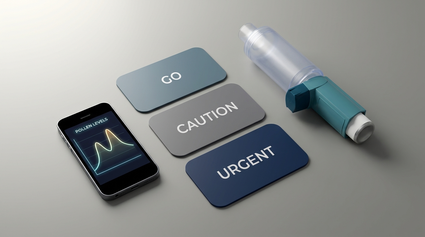 Action plan with rescue inhaler and zone cards