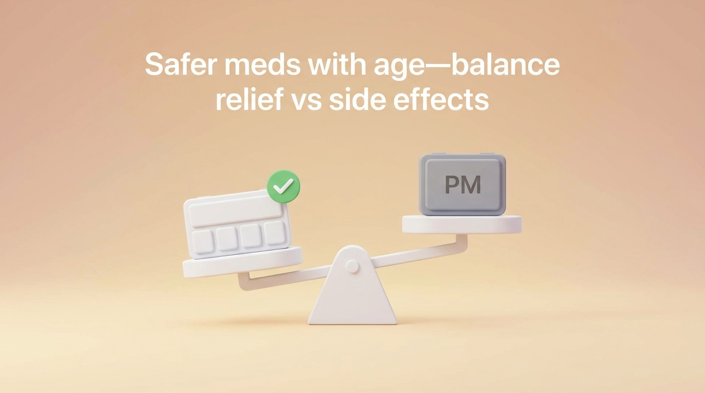Balancing relief vs side effects with age, scale favoring safer second-generation options