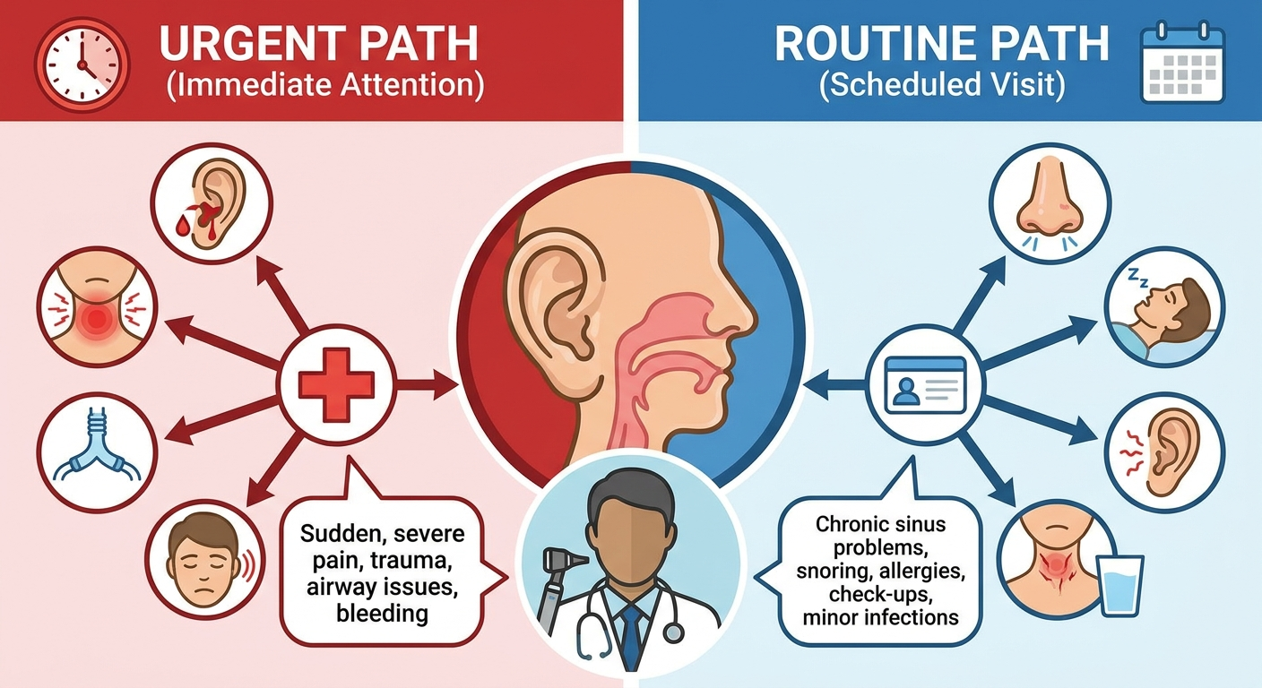 When to see an ENT for a neck lump: urgent versus routine paths