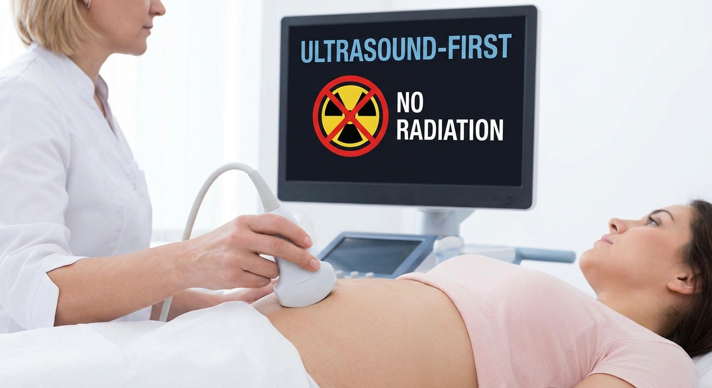 Ultrasound-first approach to imaging with no radiation