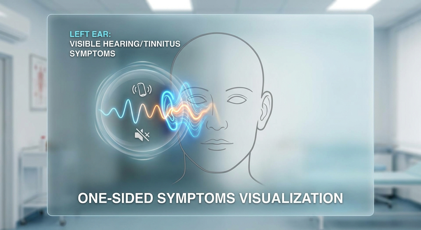 Visualizing one-sided hearing loss and tinnitus symptoms