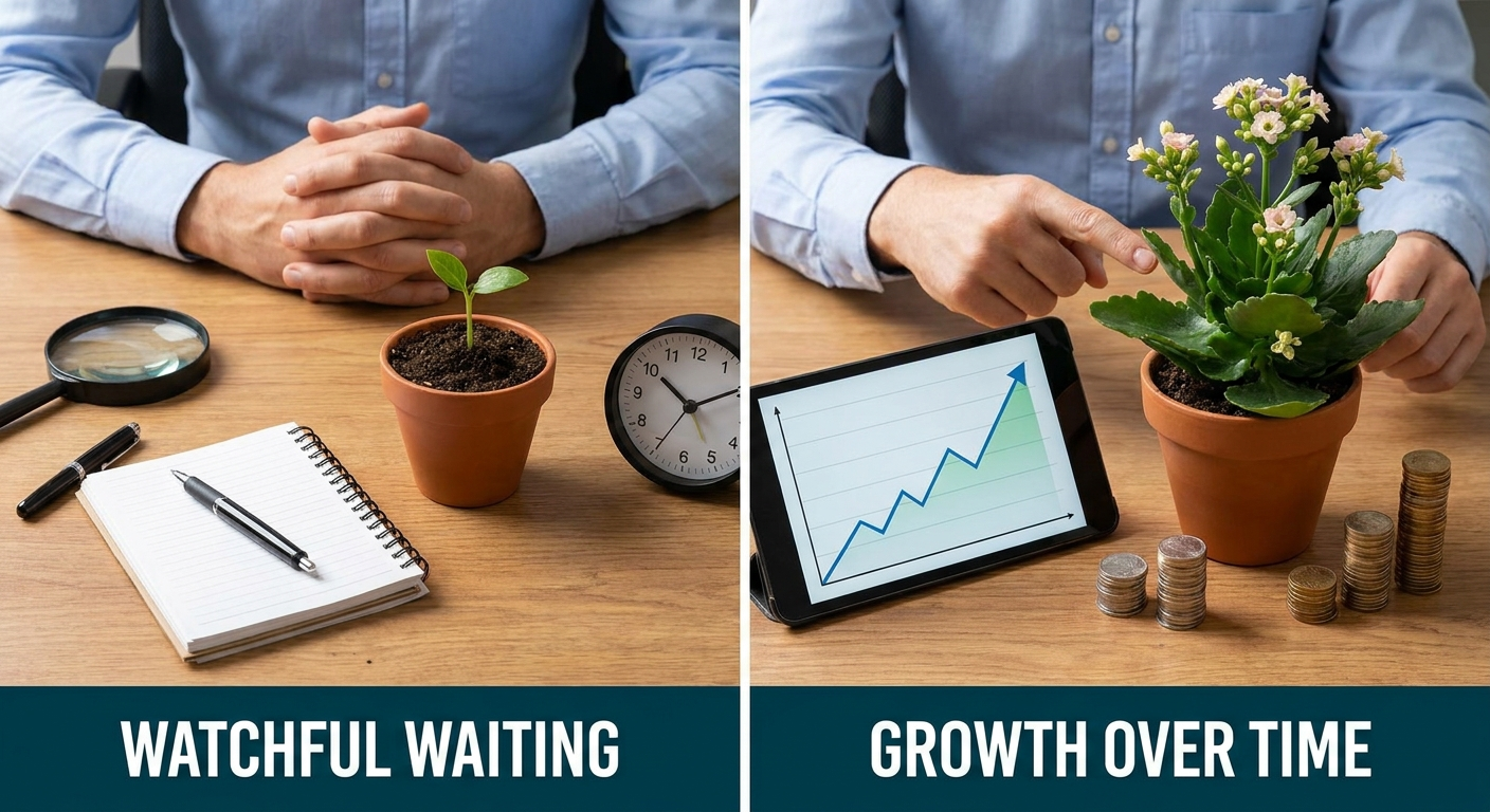 Watchful waiting versus growth over time