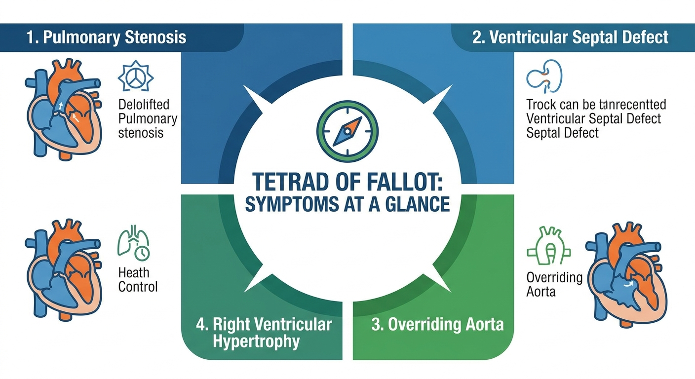 The tetrad of symptoms at a glance