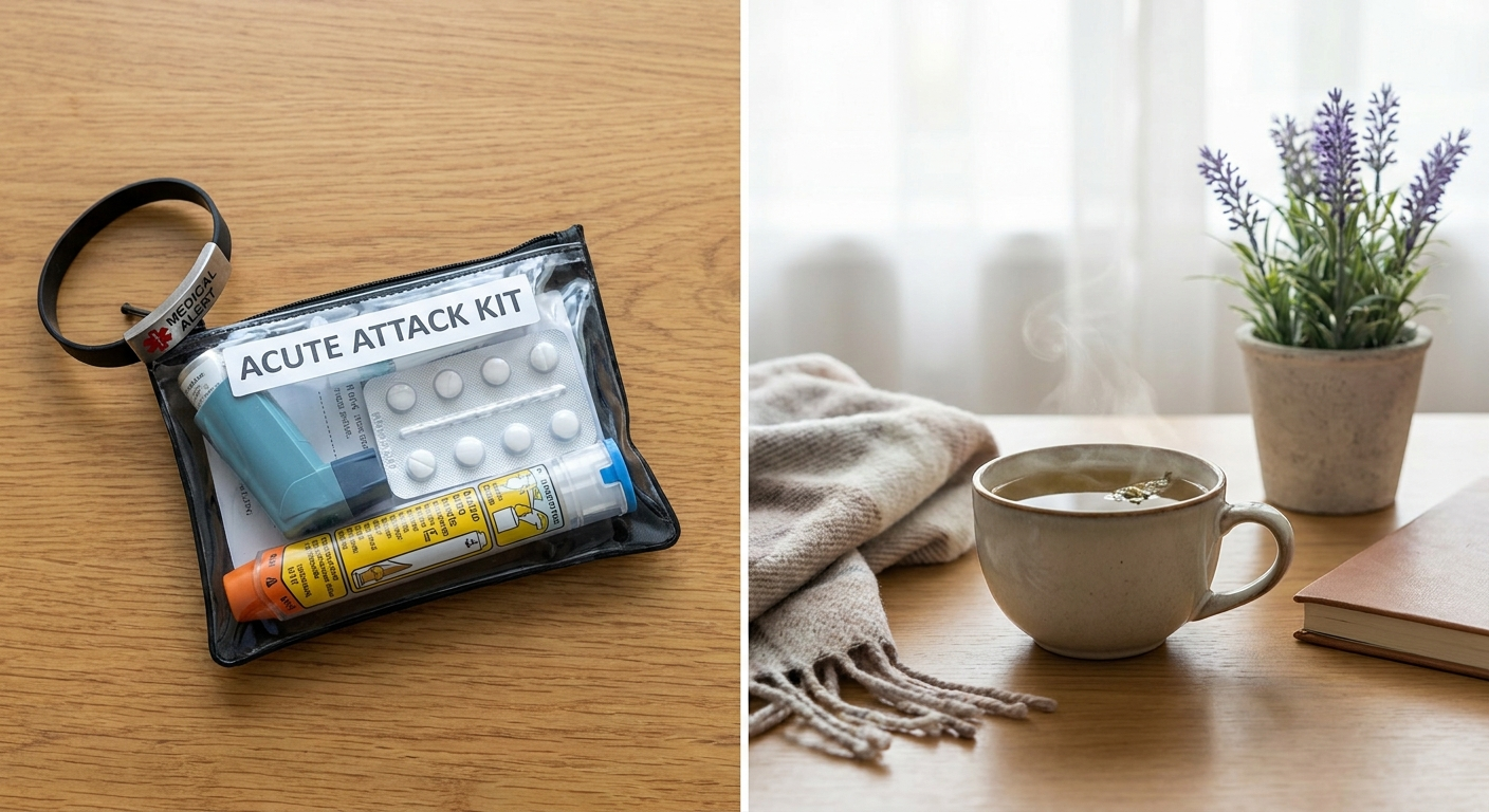 Acute attack kit and lifestyle calm