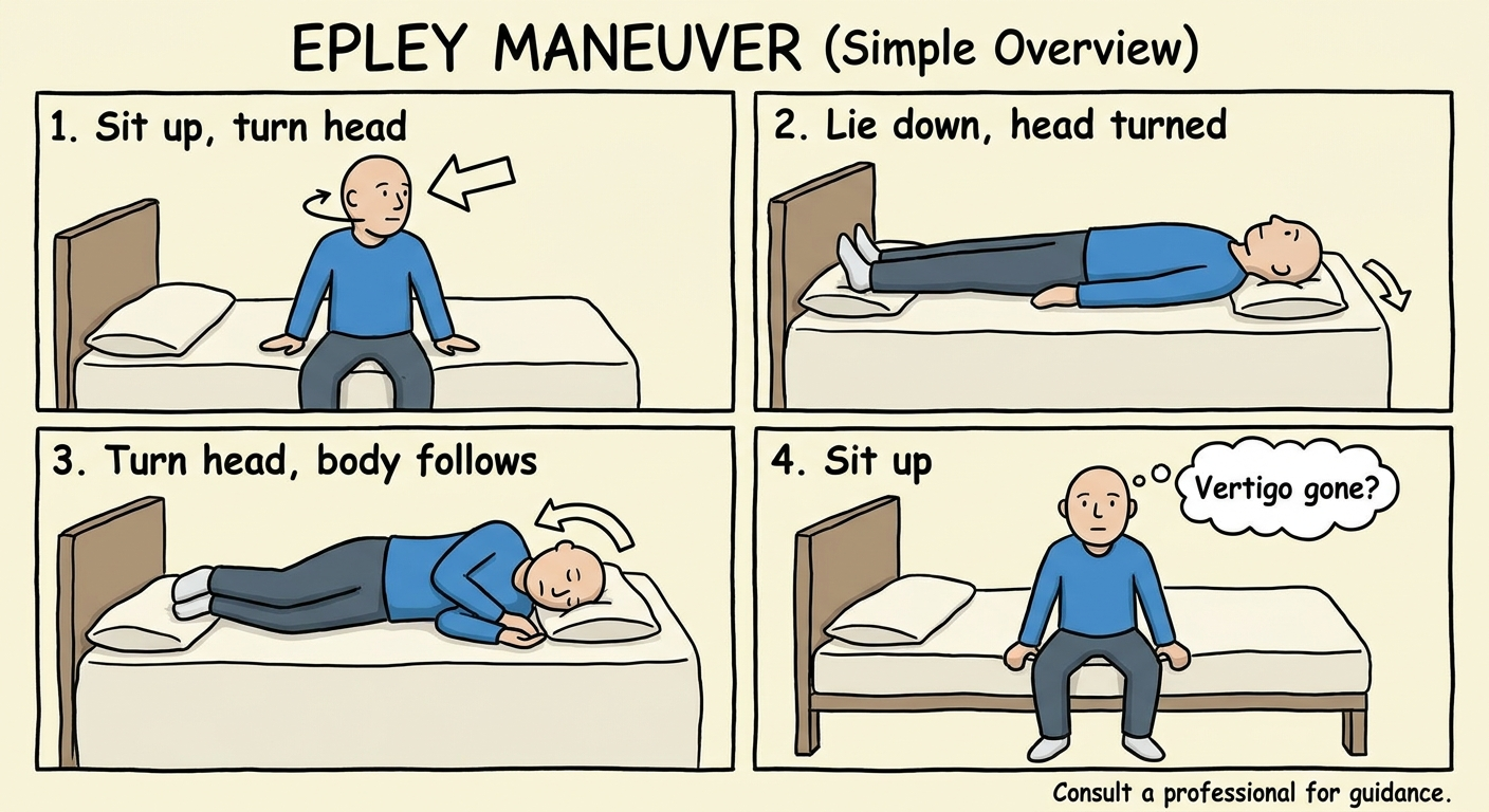 Epley maneuver overview steps