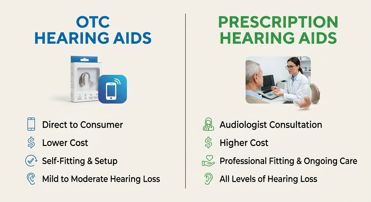 OTC Hearing Aids vs Prescription Hearing Aids: Key Differences Explained