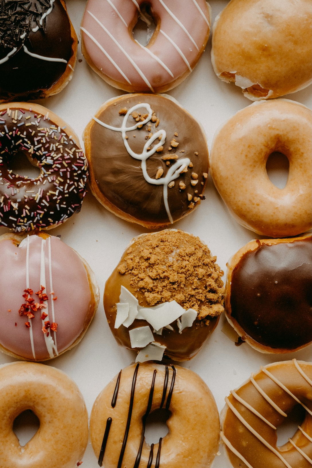 Variety of donuts