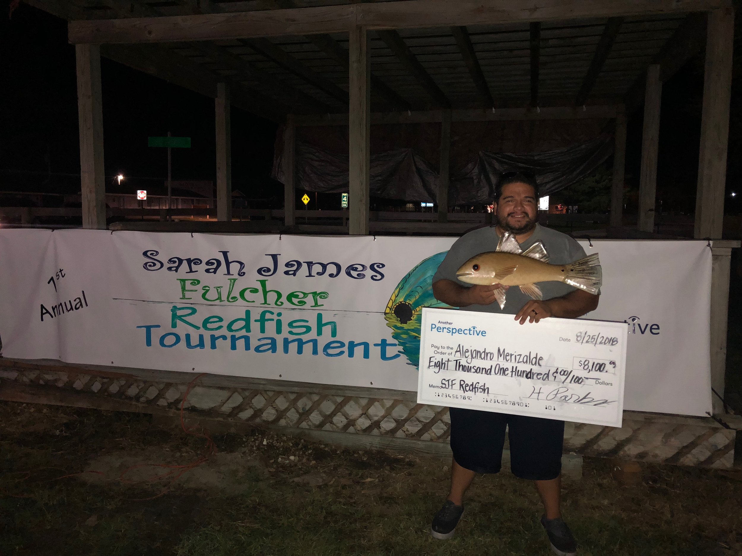 First Annual Sarah James Fulcher Redfish Tournament Winner