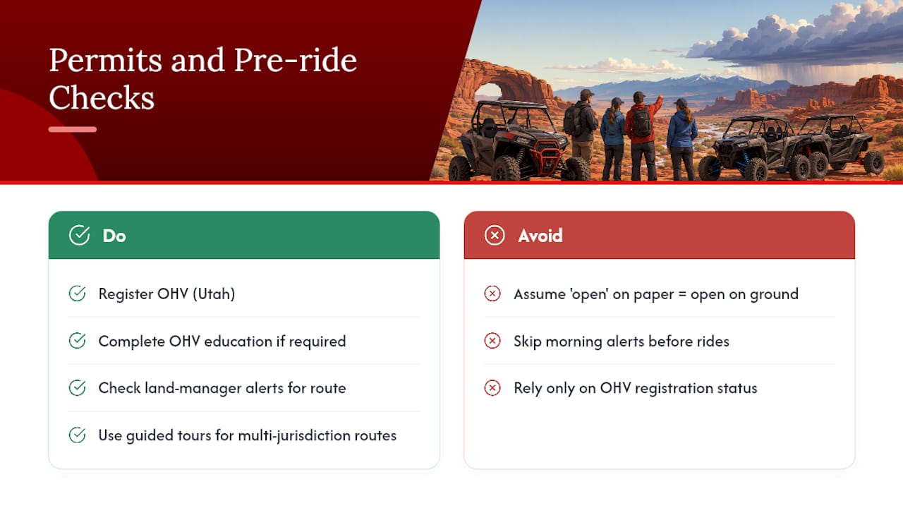 What Permits Do You Need to Ride a UTV Near Moab? — overview diagram
