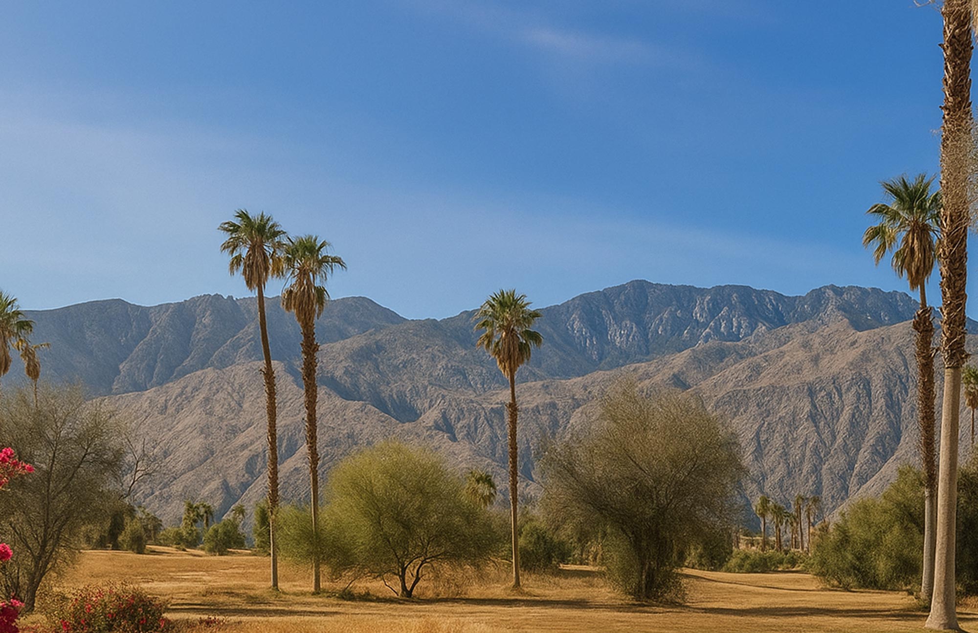 A mid day view of Mount San Jacinto in Palm Springs, California