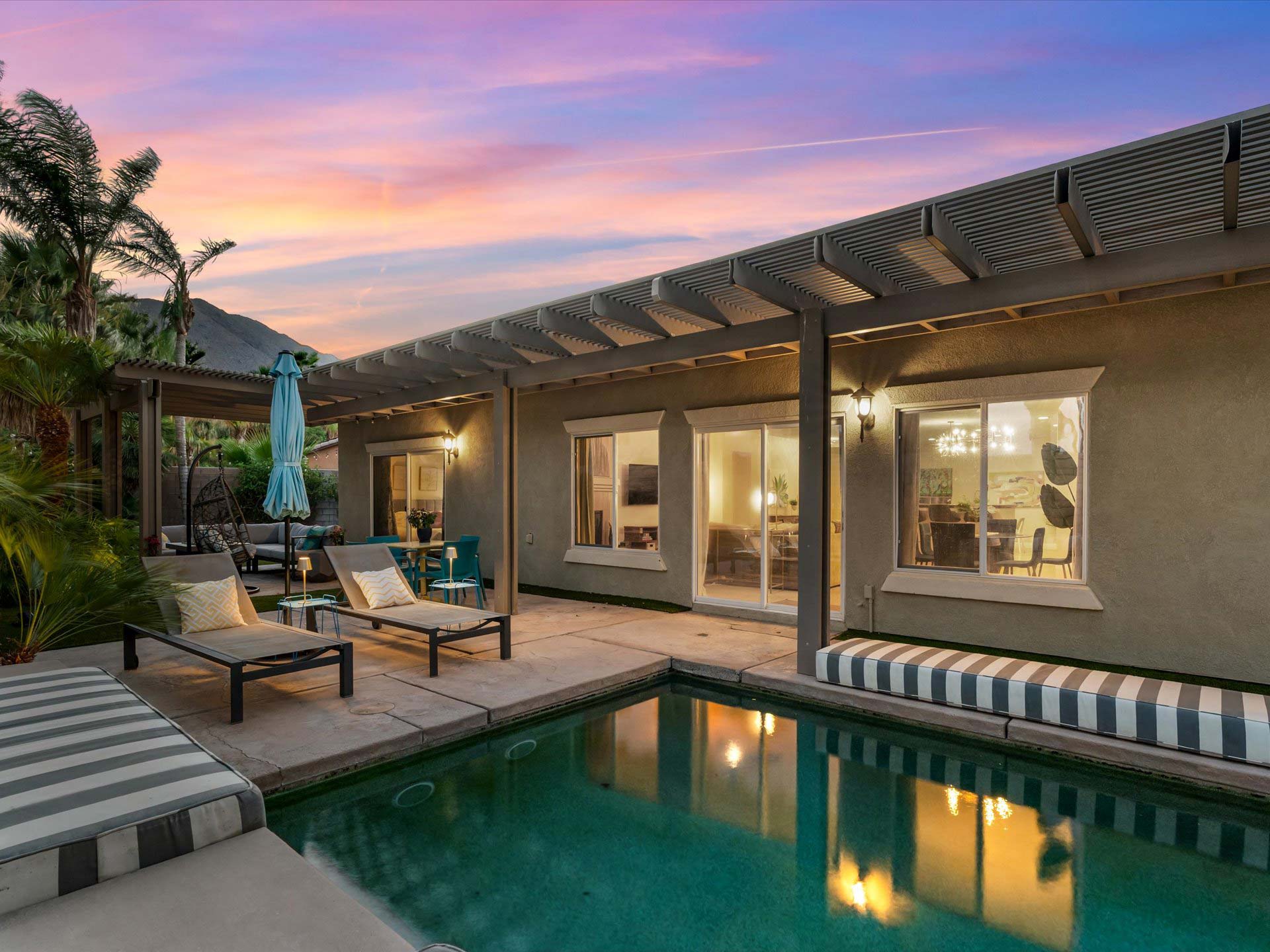 luxury rental with heated pool palm springs california
