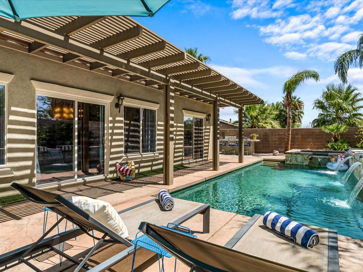 backyard oasis tropical villa palm springs