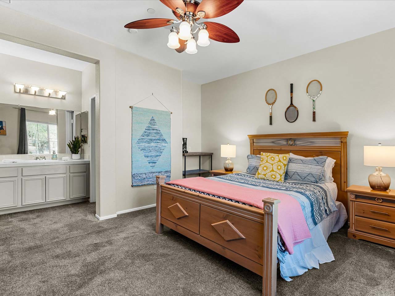 casita bedroom with private bathroom tropical villa palm springs