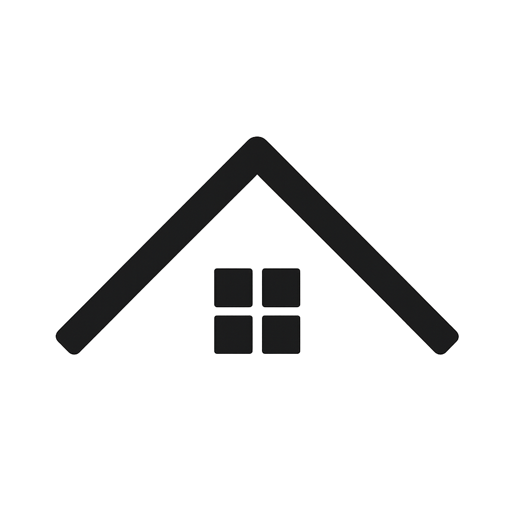 Icon representing professional roofing services, including repair, replacement, and installation.