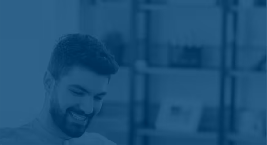 A smiling man using Vervent's services