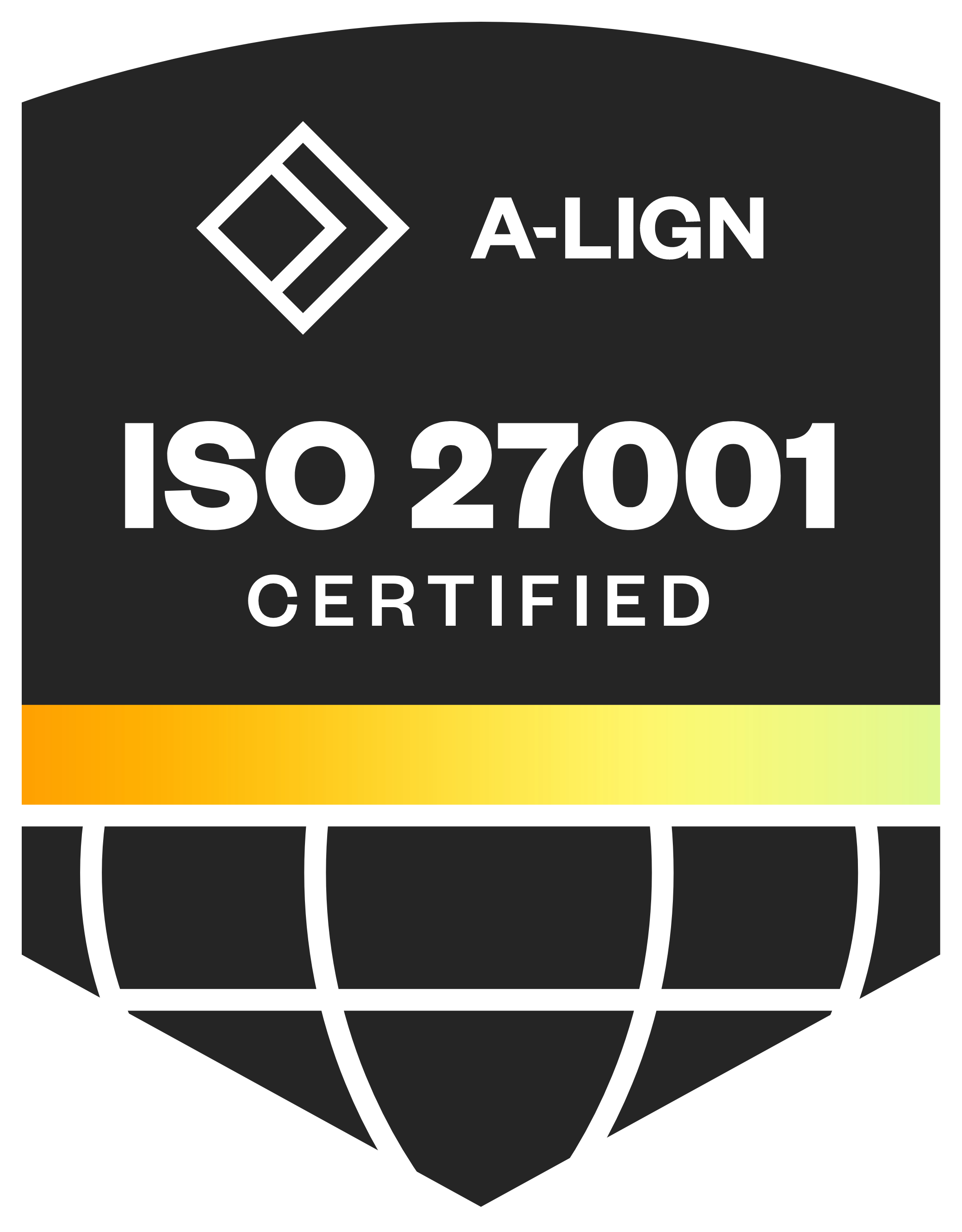 ISO 27001 certification badge