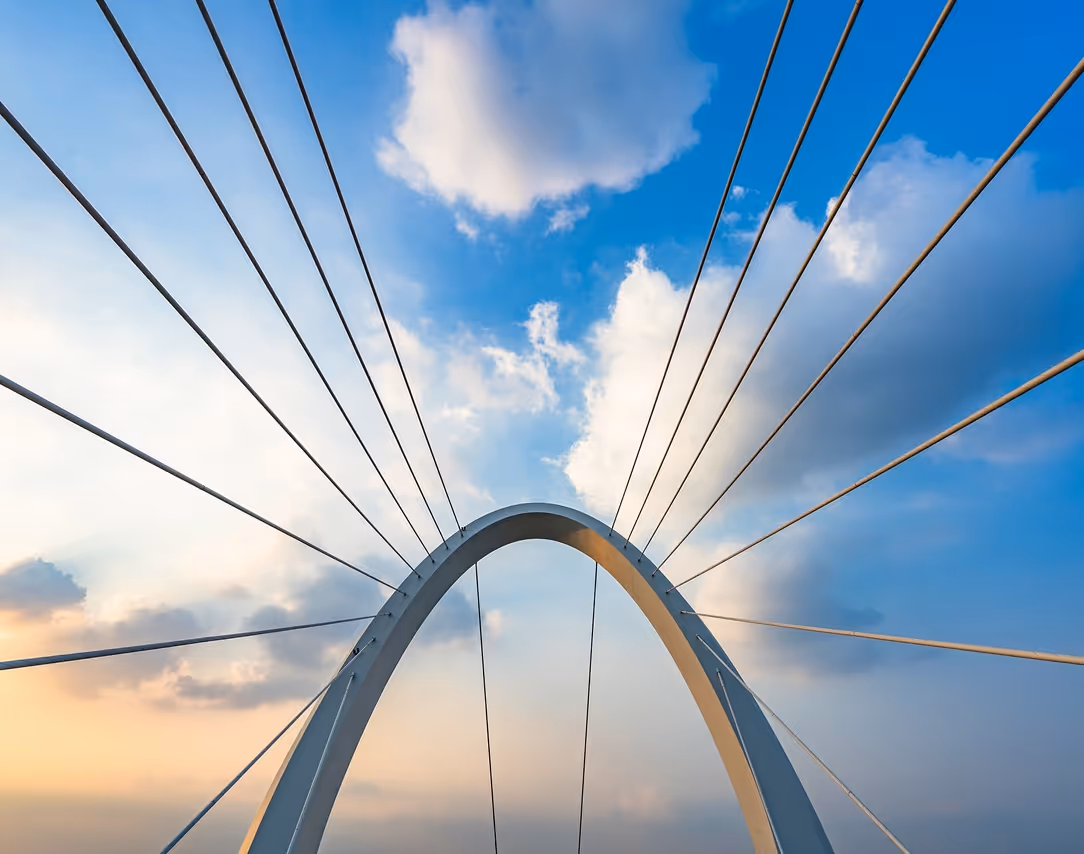 View of a suspension bridge