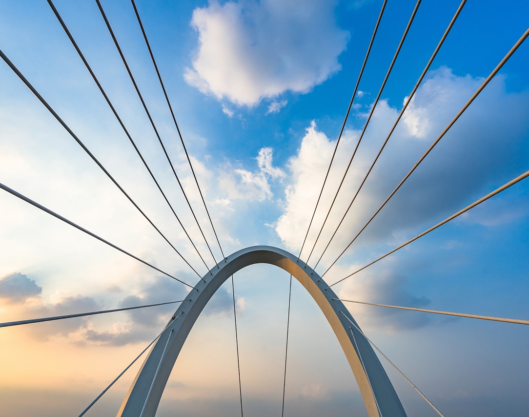 View of a suspension bridge