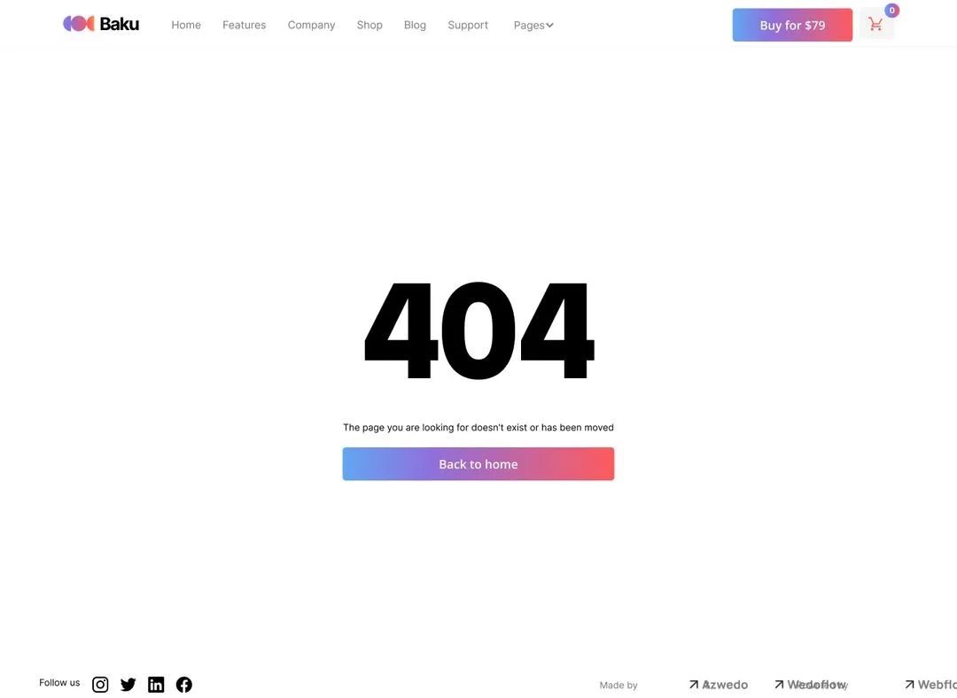 App Webflow Template -
Baku - Created by Wedoflow.com and Azwedo.com
