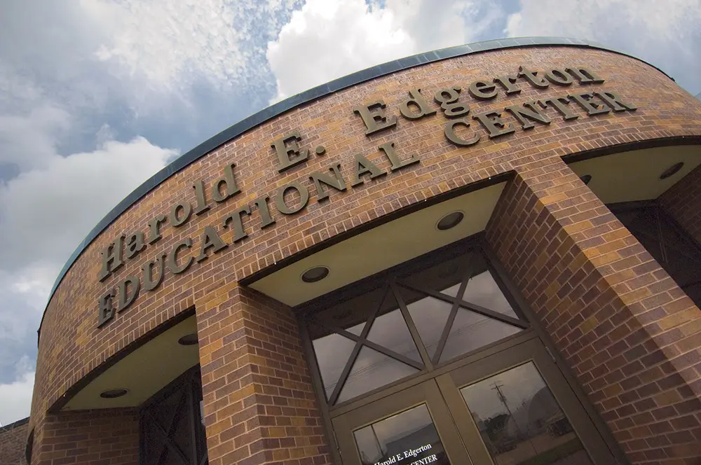 The Harold Edgerton Education Center in Aurora, Nebraska.