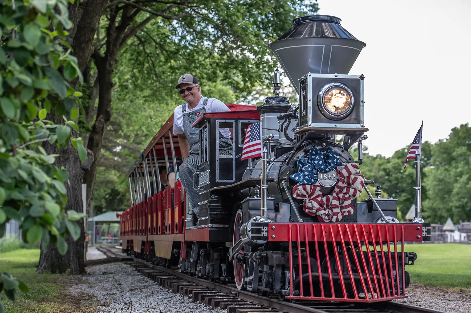 The train at Stolley Park in Grand Island Nebraska is a favorite for families.